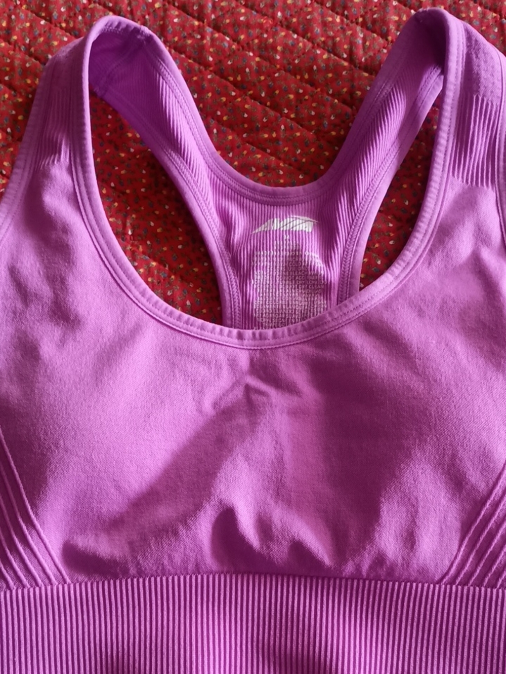 Avia Seamless Racerback Sports Bra - Magenta Pink